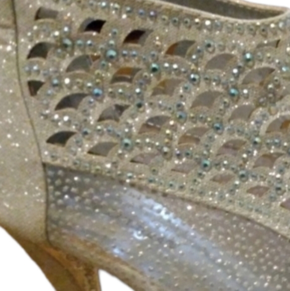 Pierre Dumas 9 silver glittery heels and black/silver pull on heel boots 39 - Picture 4 of 16